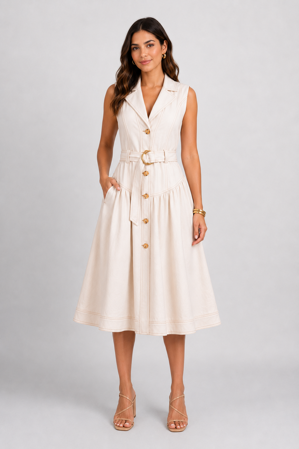 golden hour denim dress