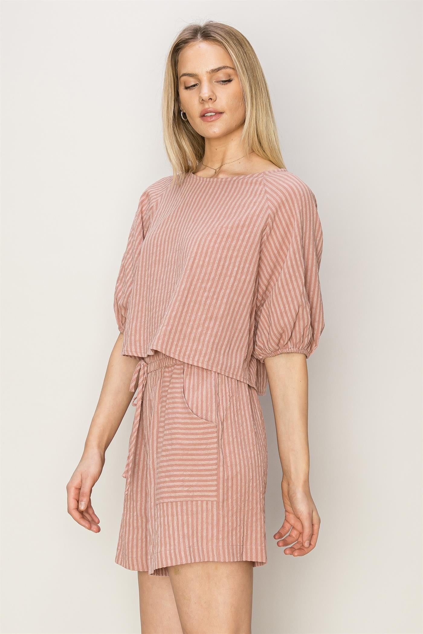 mauve comfy short set