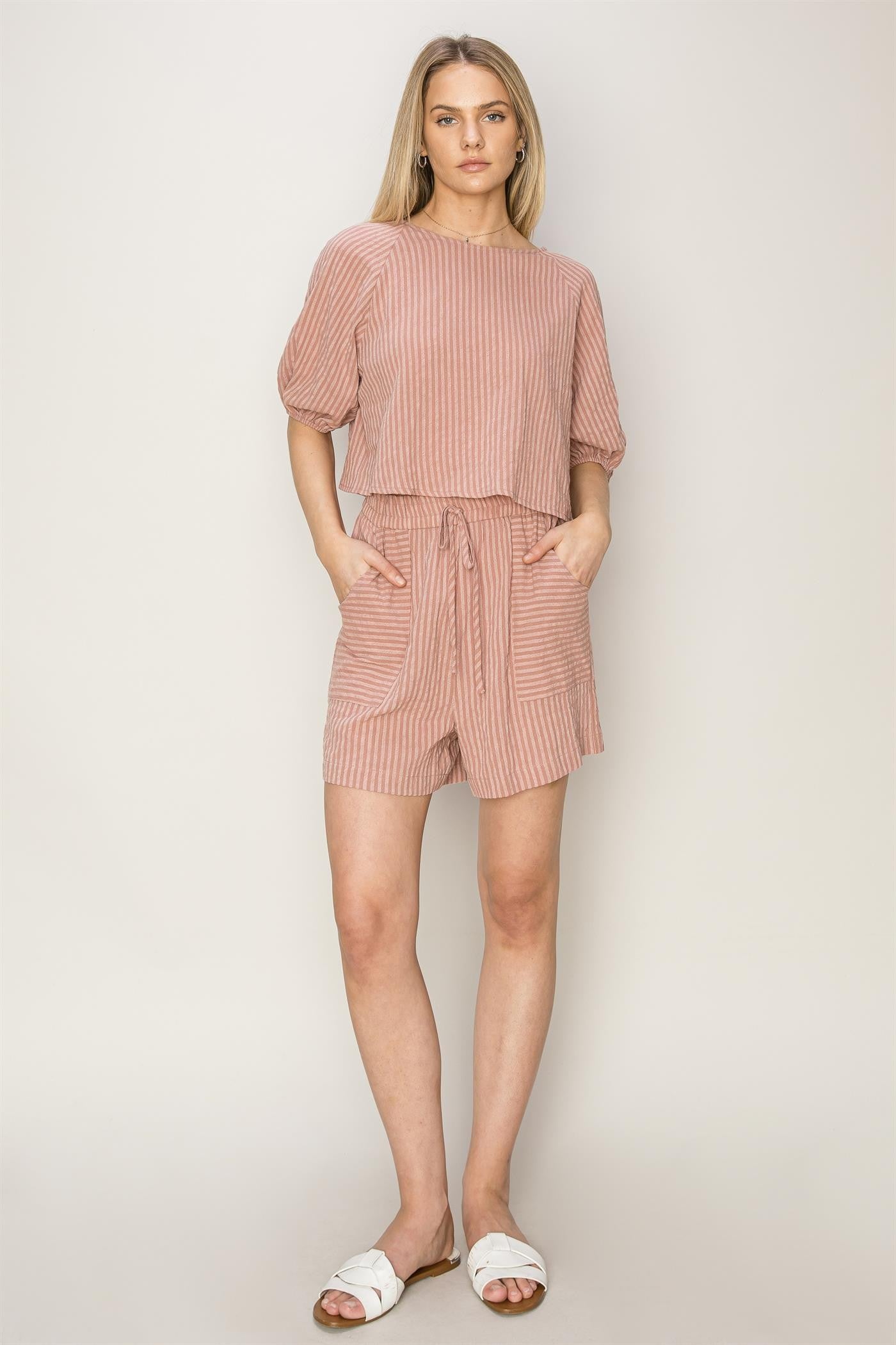 mauve comfy short set
