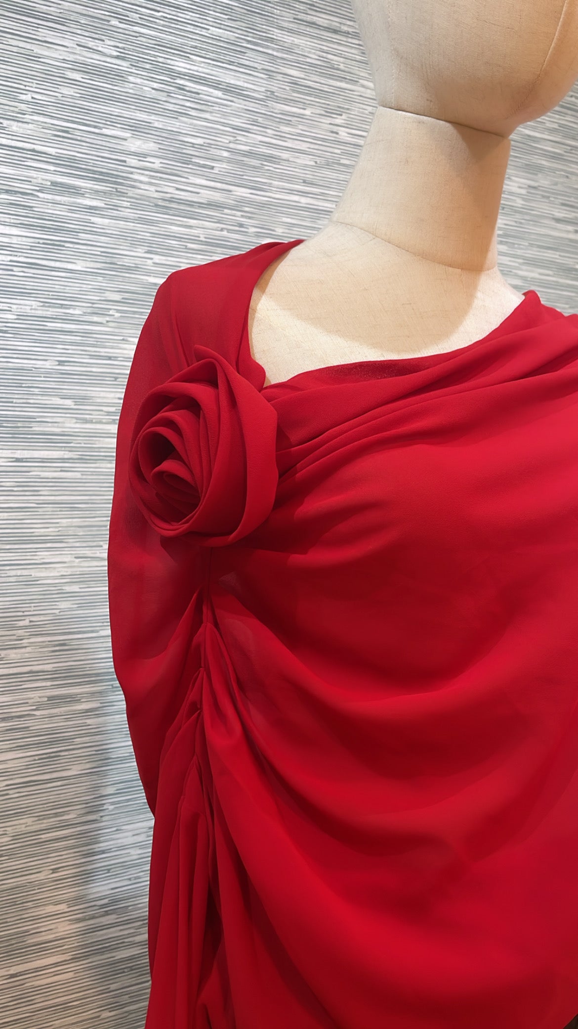 red rosette top