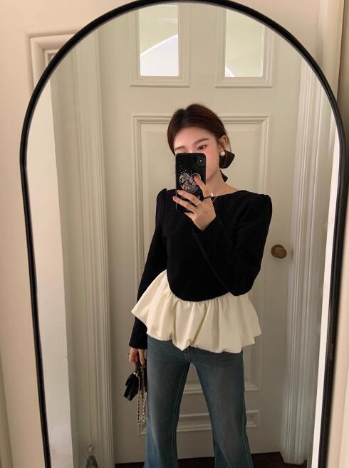 colorblock peplum top