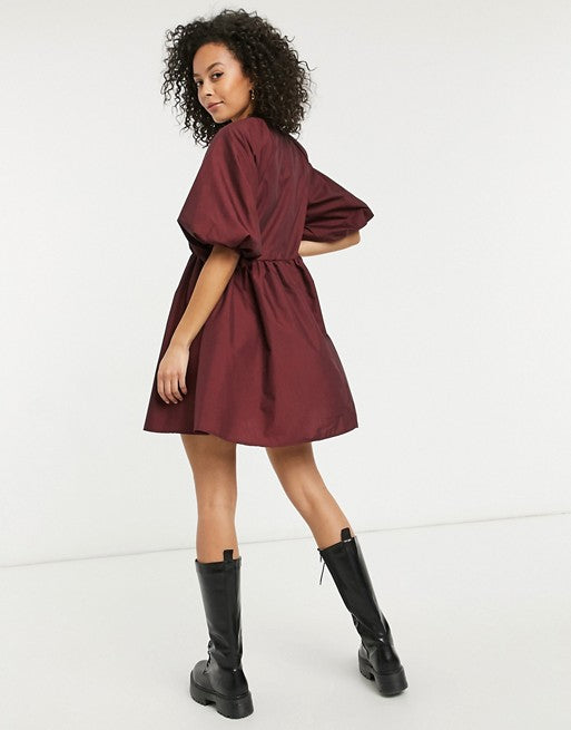wine bomber dress
