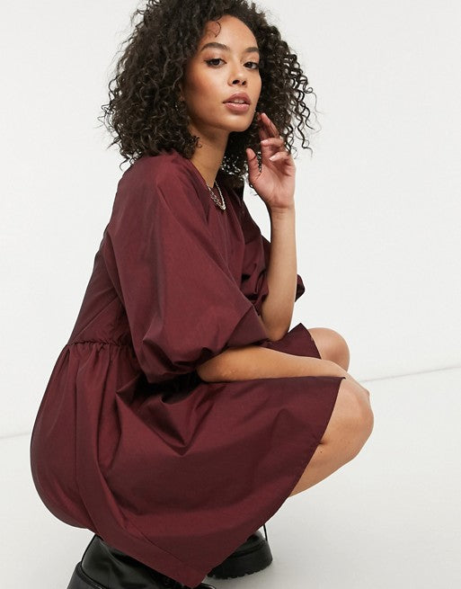 wine bomber dress