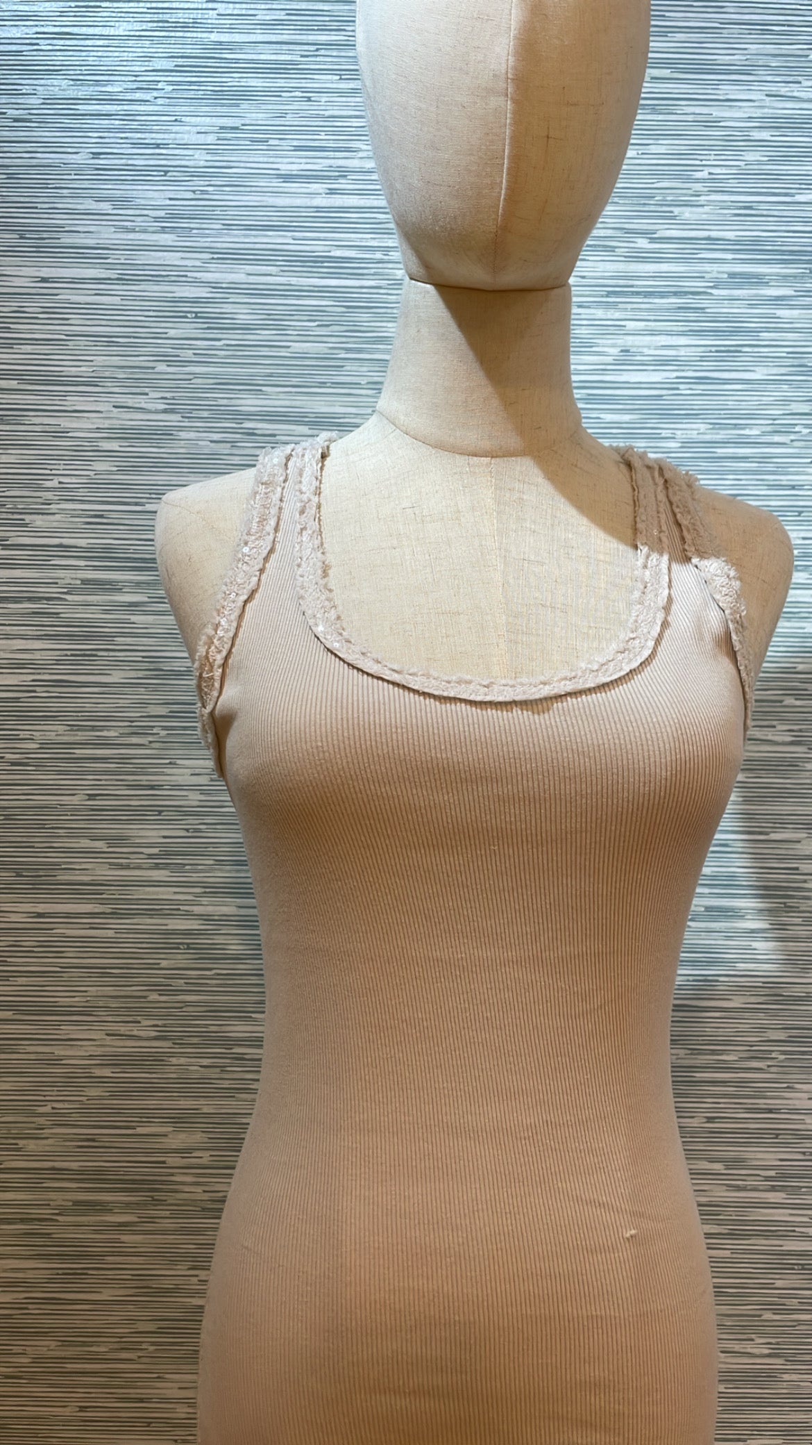 sequin detail tank top