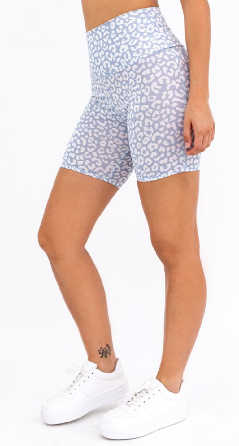 leopard biker shorts