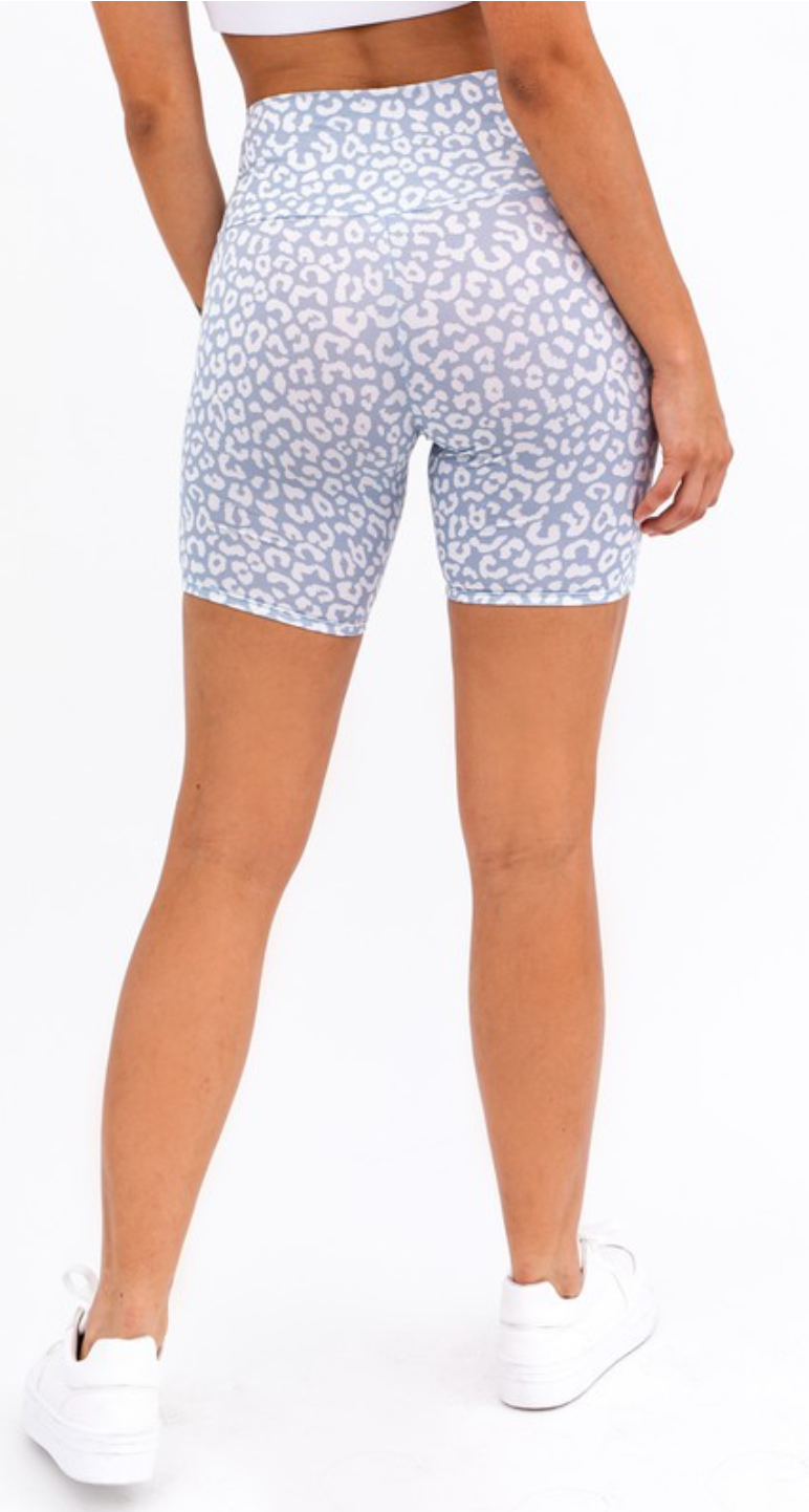 leopard biker shorts