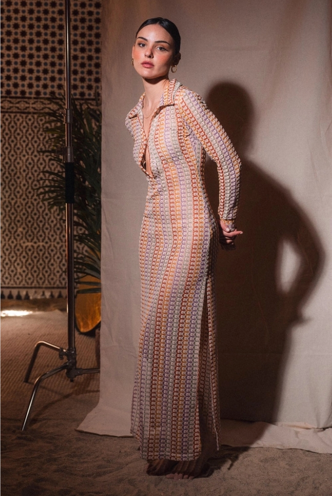 knitted pastels dress