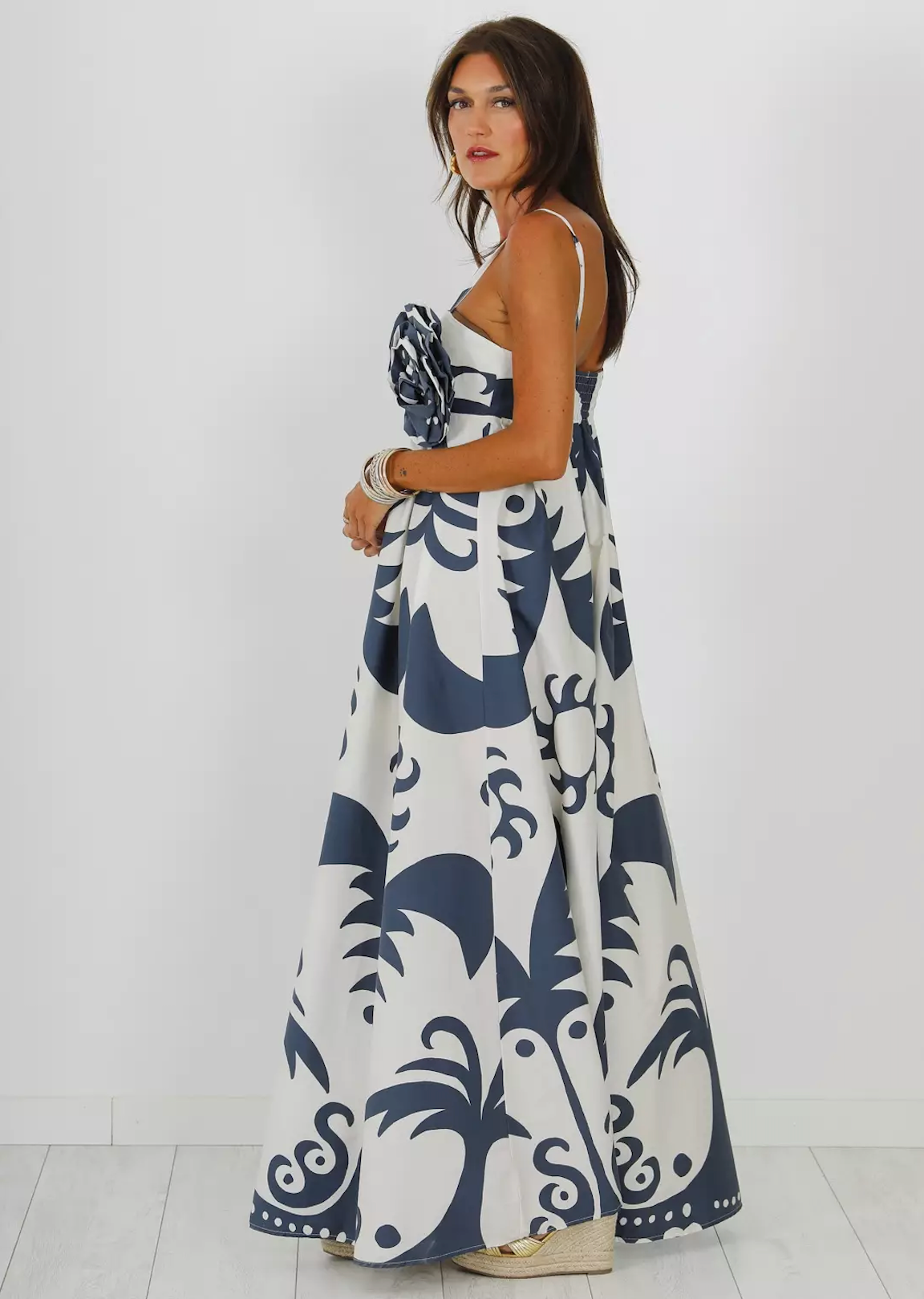 summer dress with flower applique