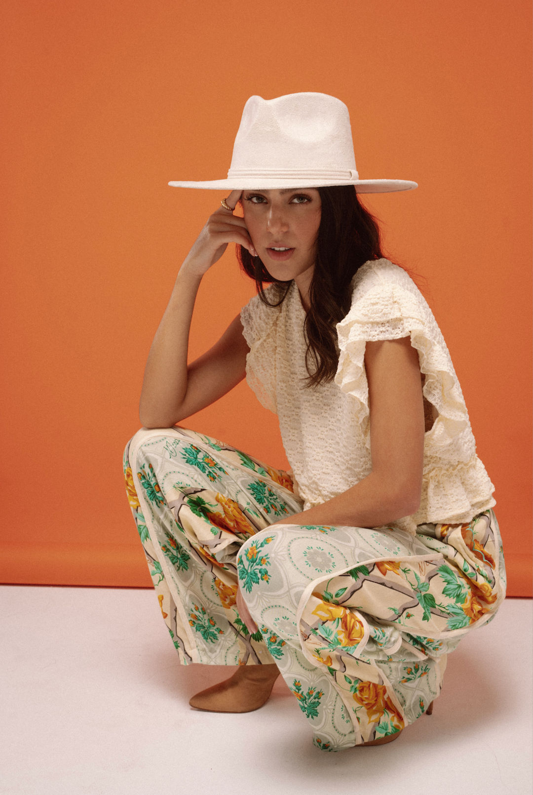 patchwork relaxed pants