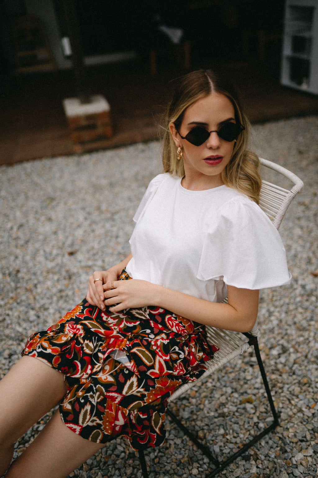 boho wrap mini skirt