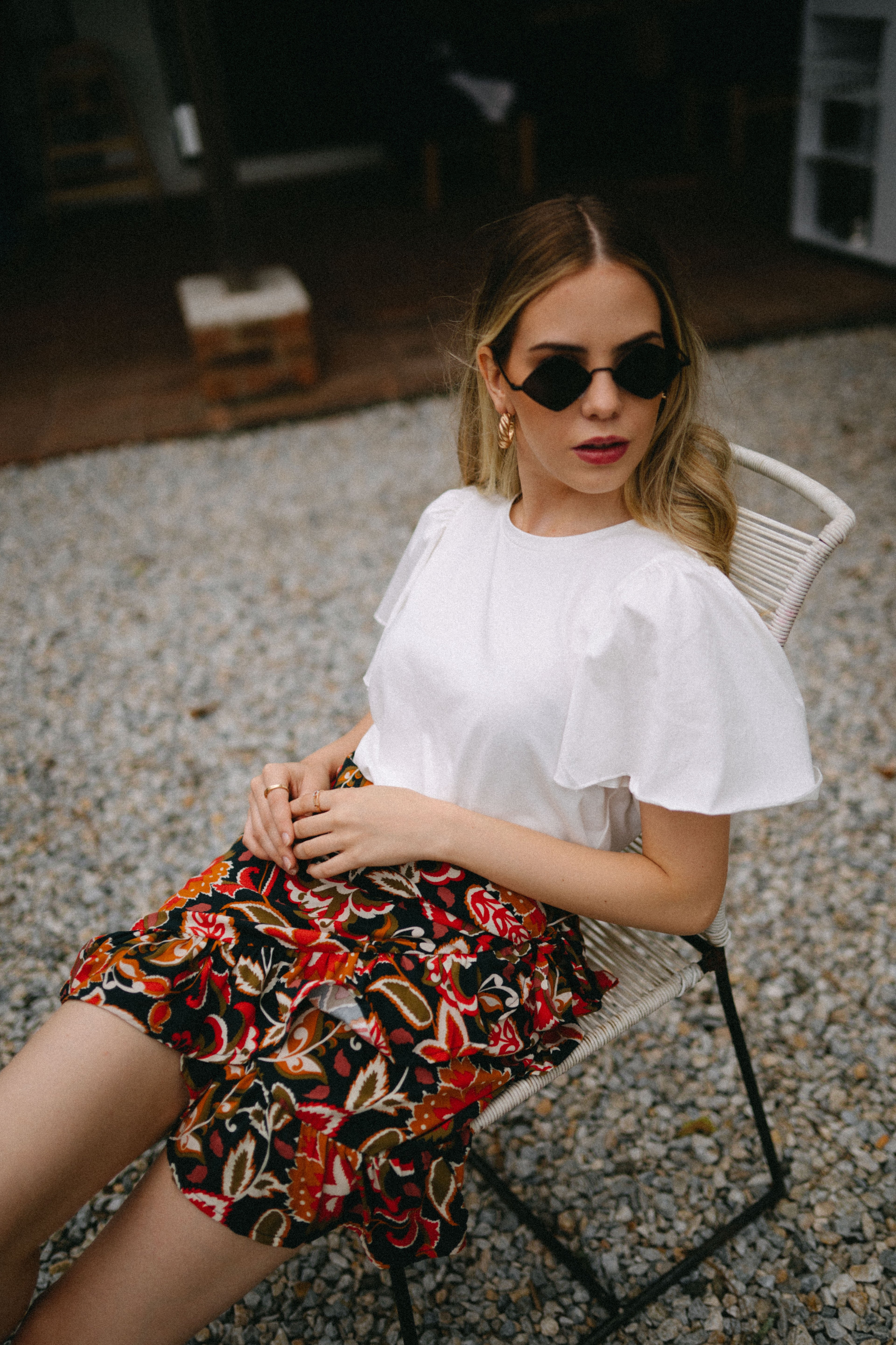 boho wrap mini skirt