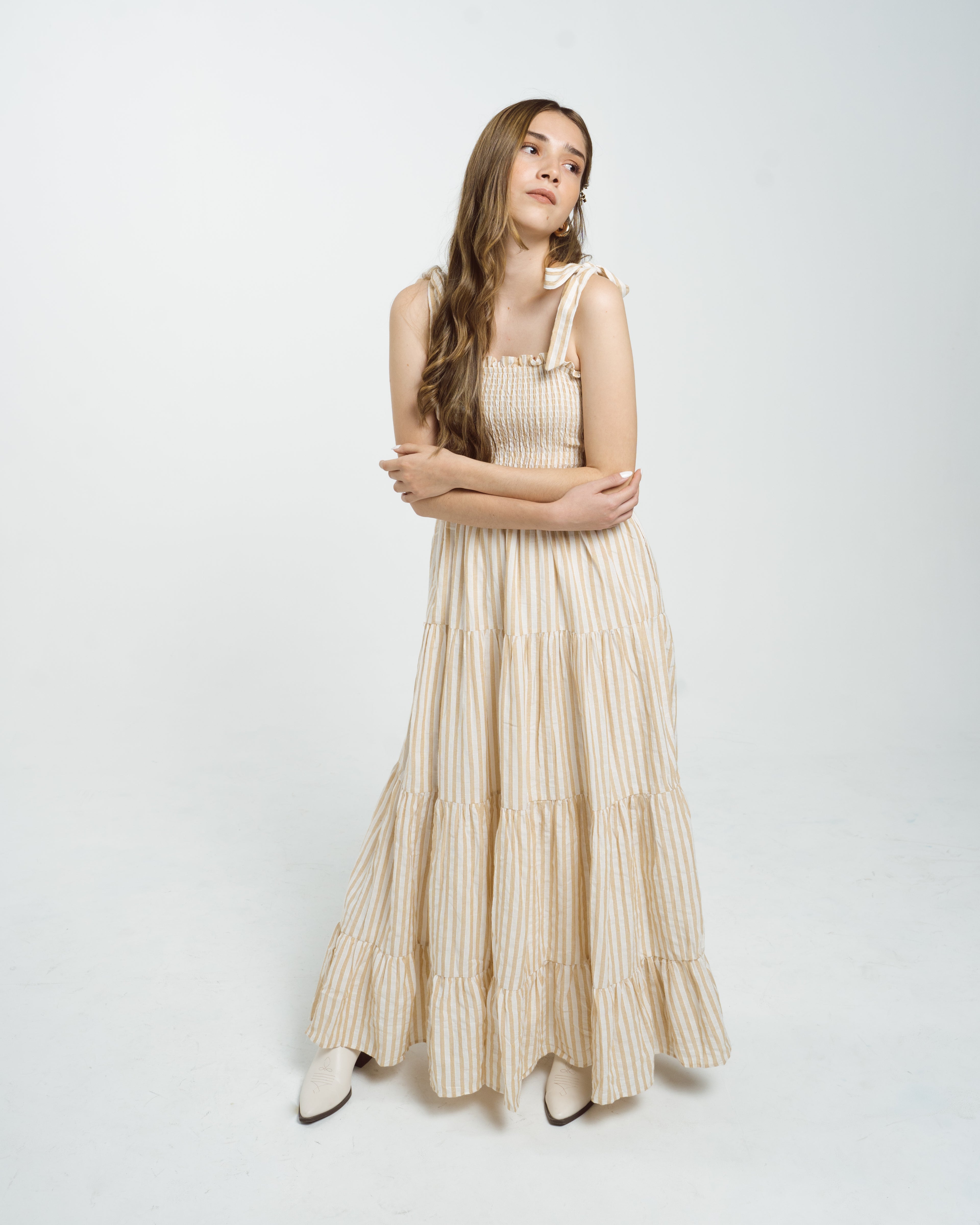 stripped maxi dress