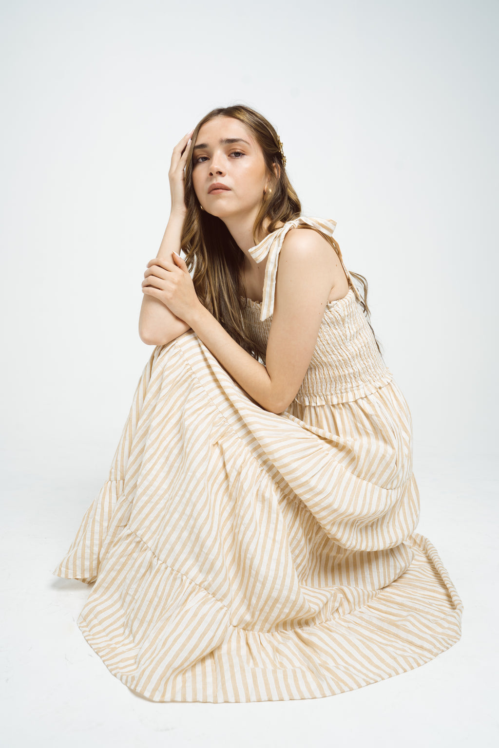 stripped maxi dress
