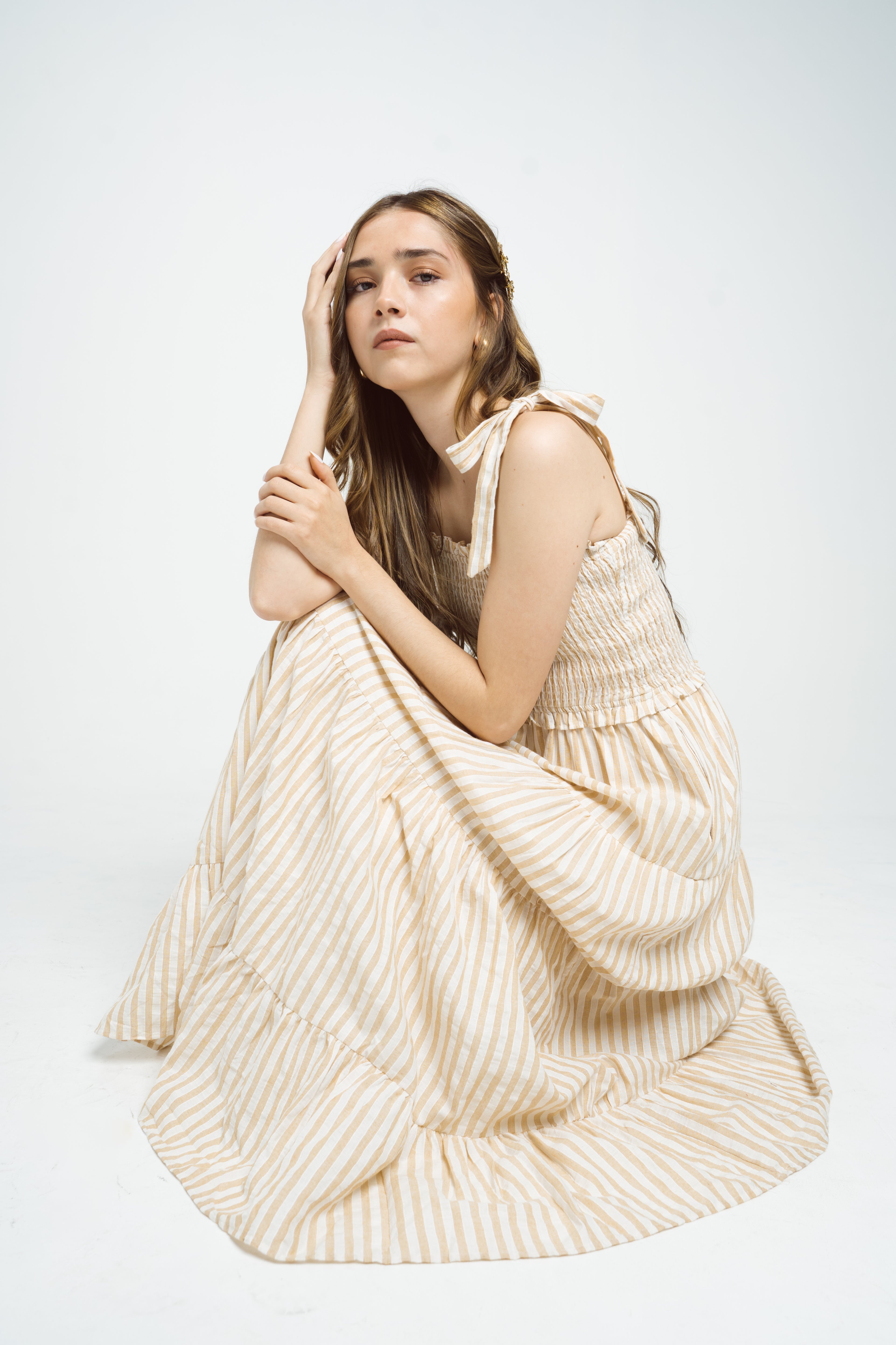 stripped maxi dress