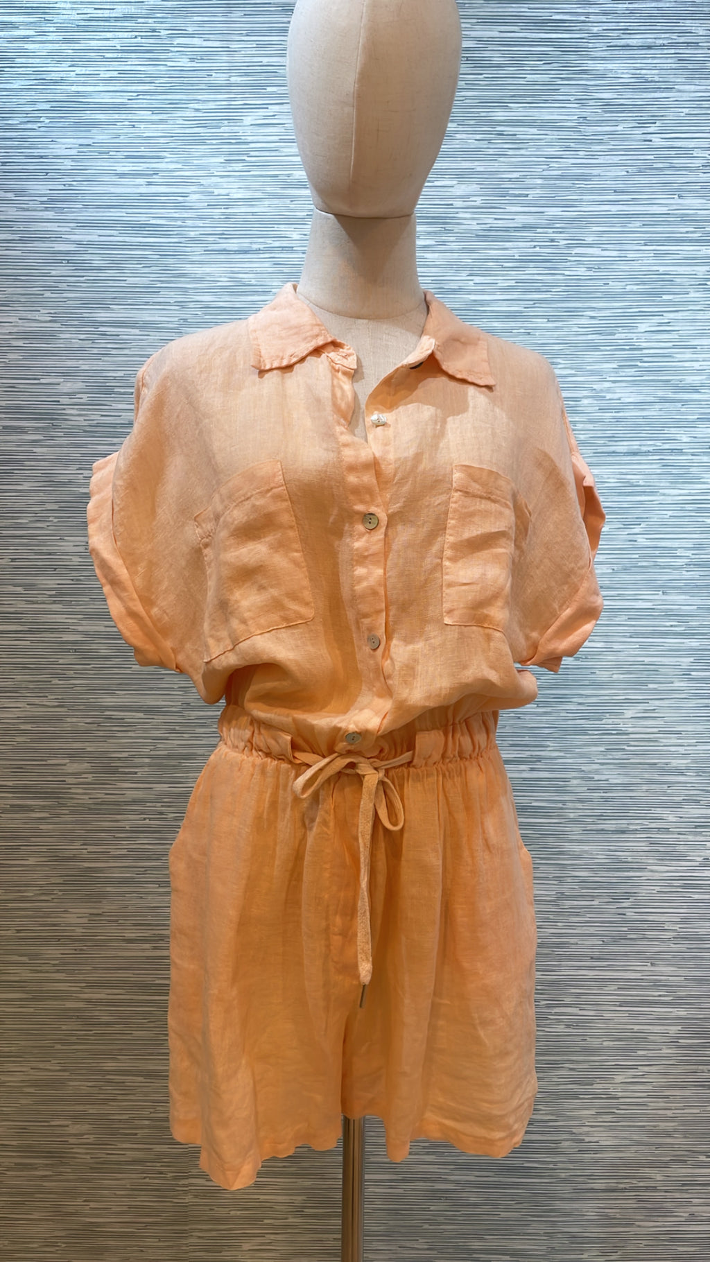 color linen rompers