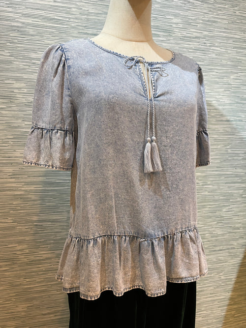 babydoll denim top