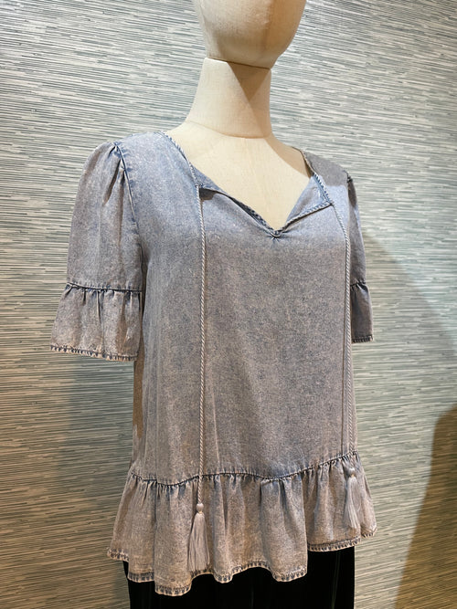 babydoll denim top