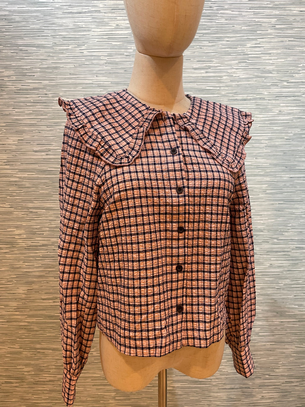 peter pan plaid button down