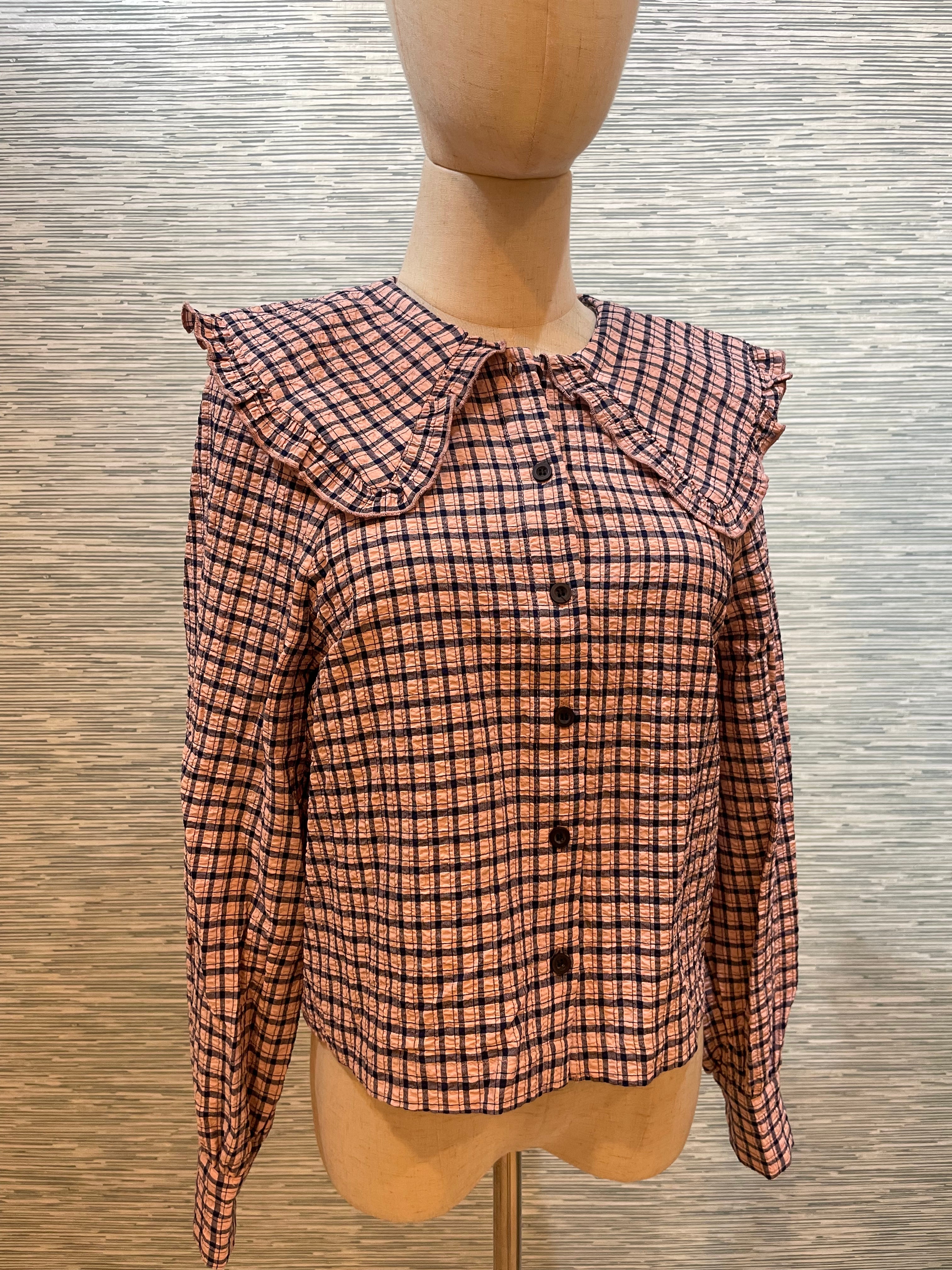 peter pan plaid button down