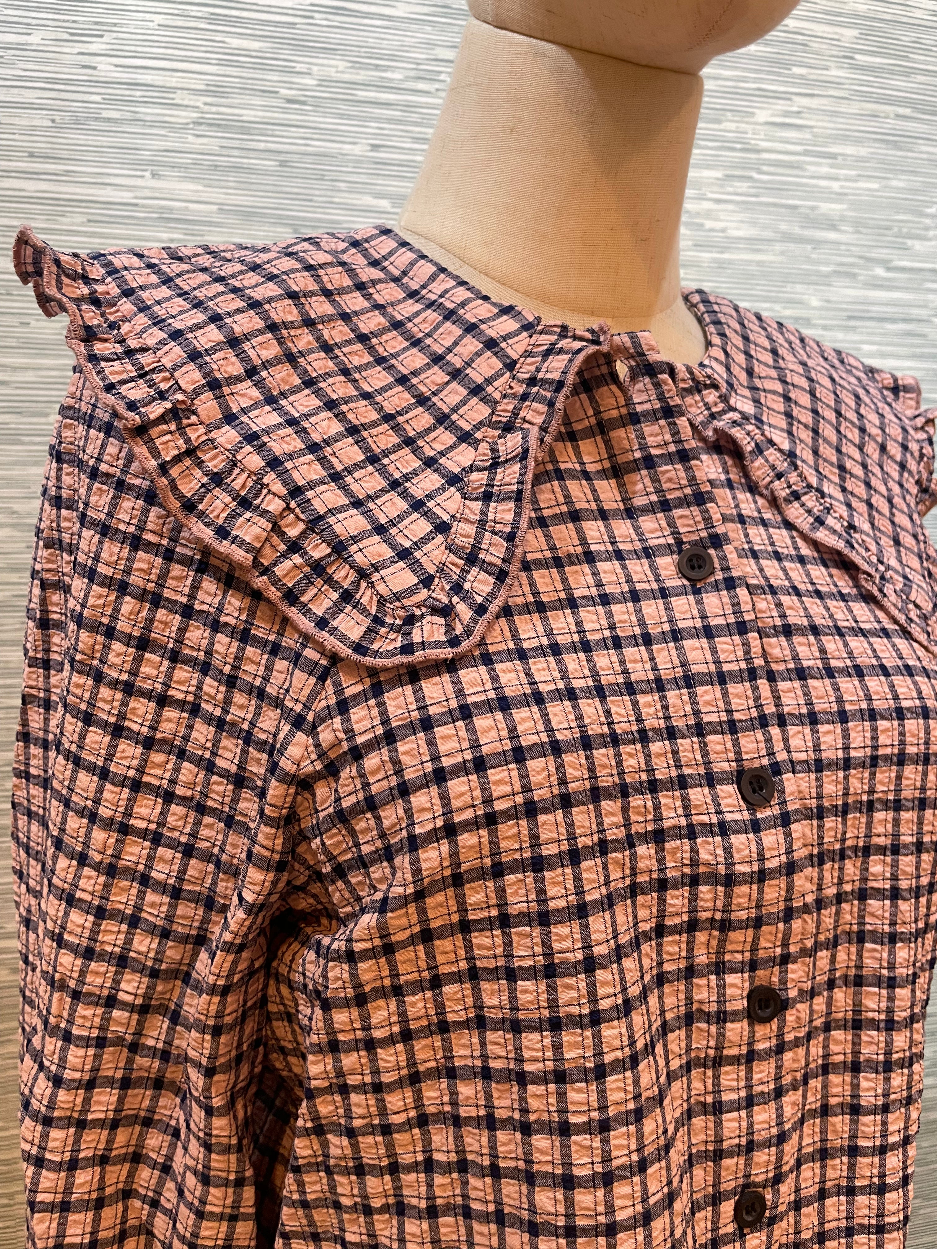 peter pan plaid button down