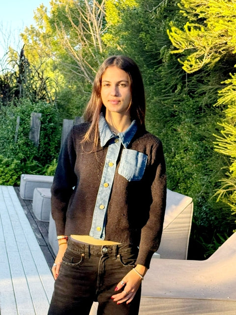 mixed media cardigans