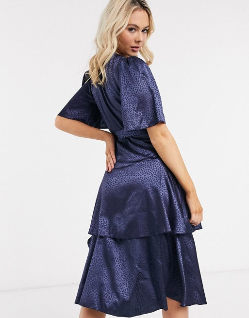 navy midi dress