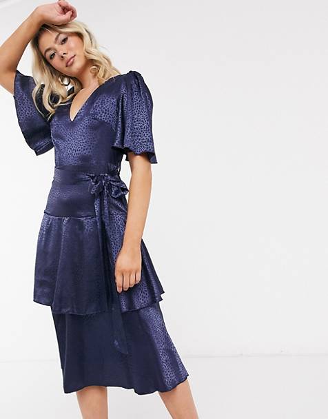 navy midi dress