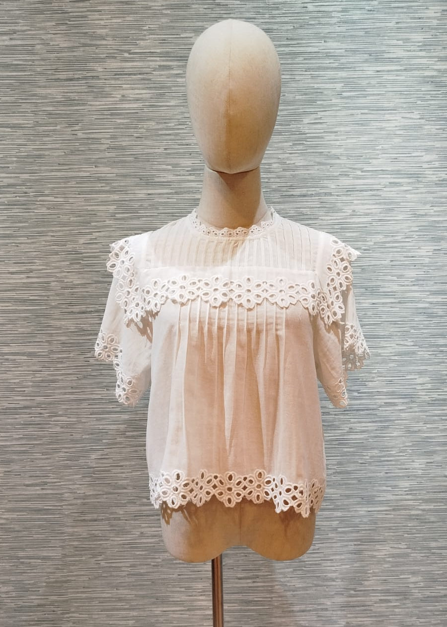 boho white top
