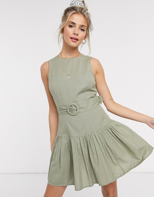 sage retro dress