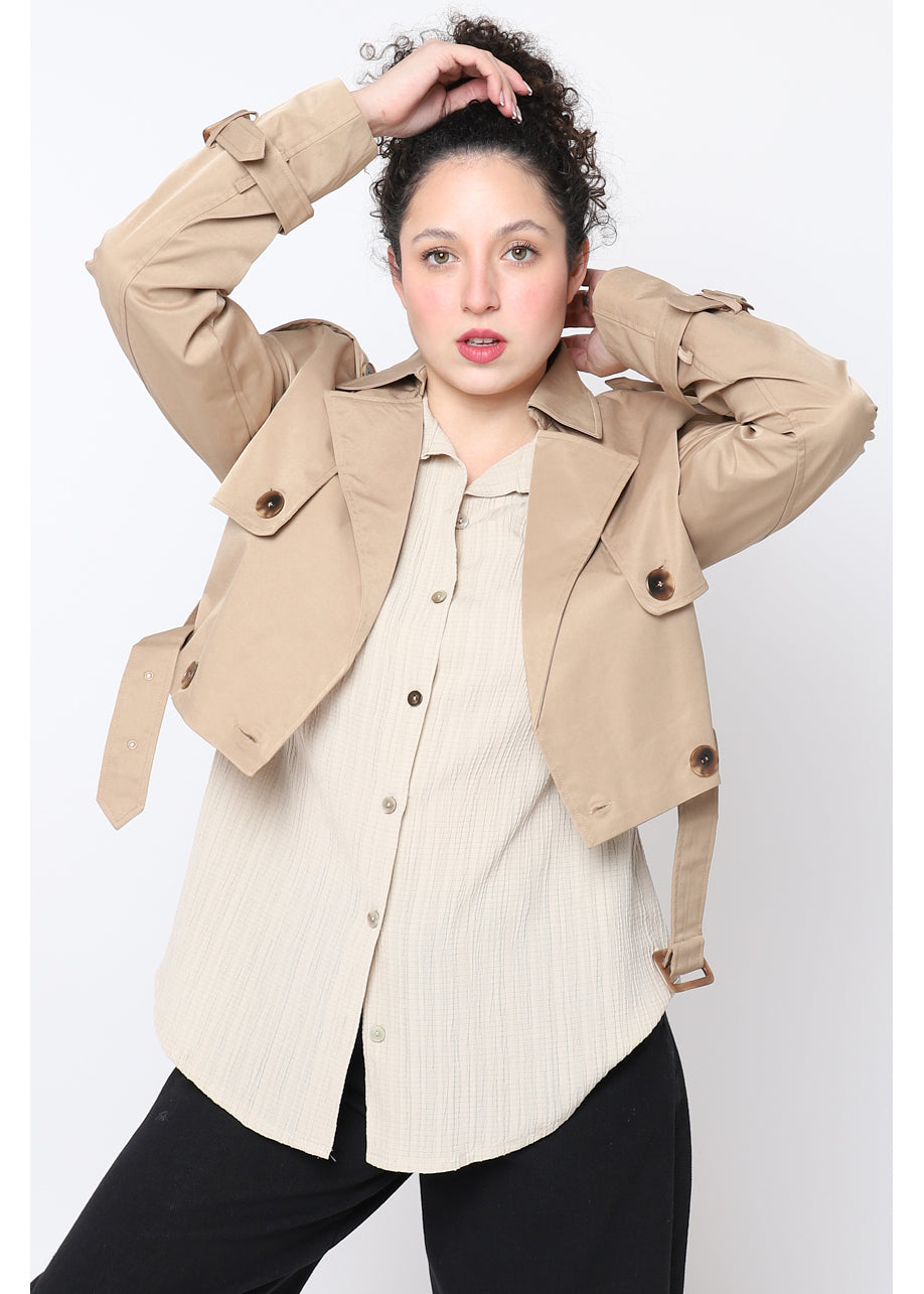 cropped trench coat