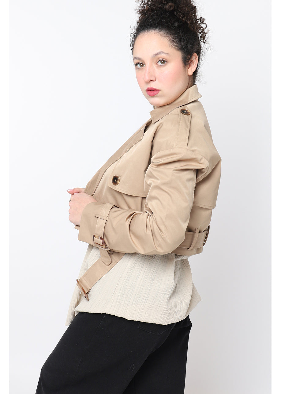 cropped trench coat