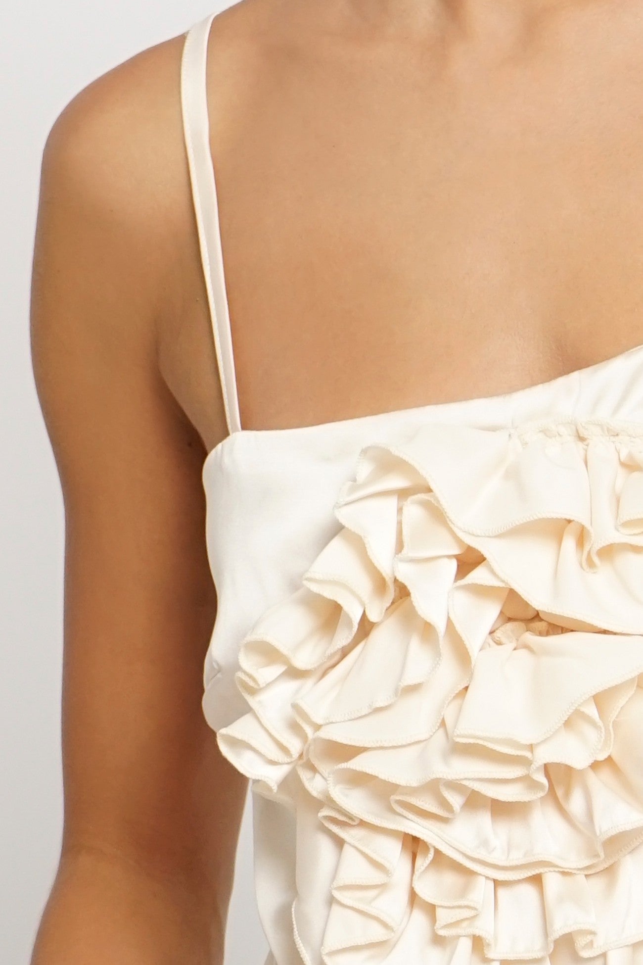 rosette satin cami