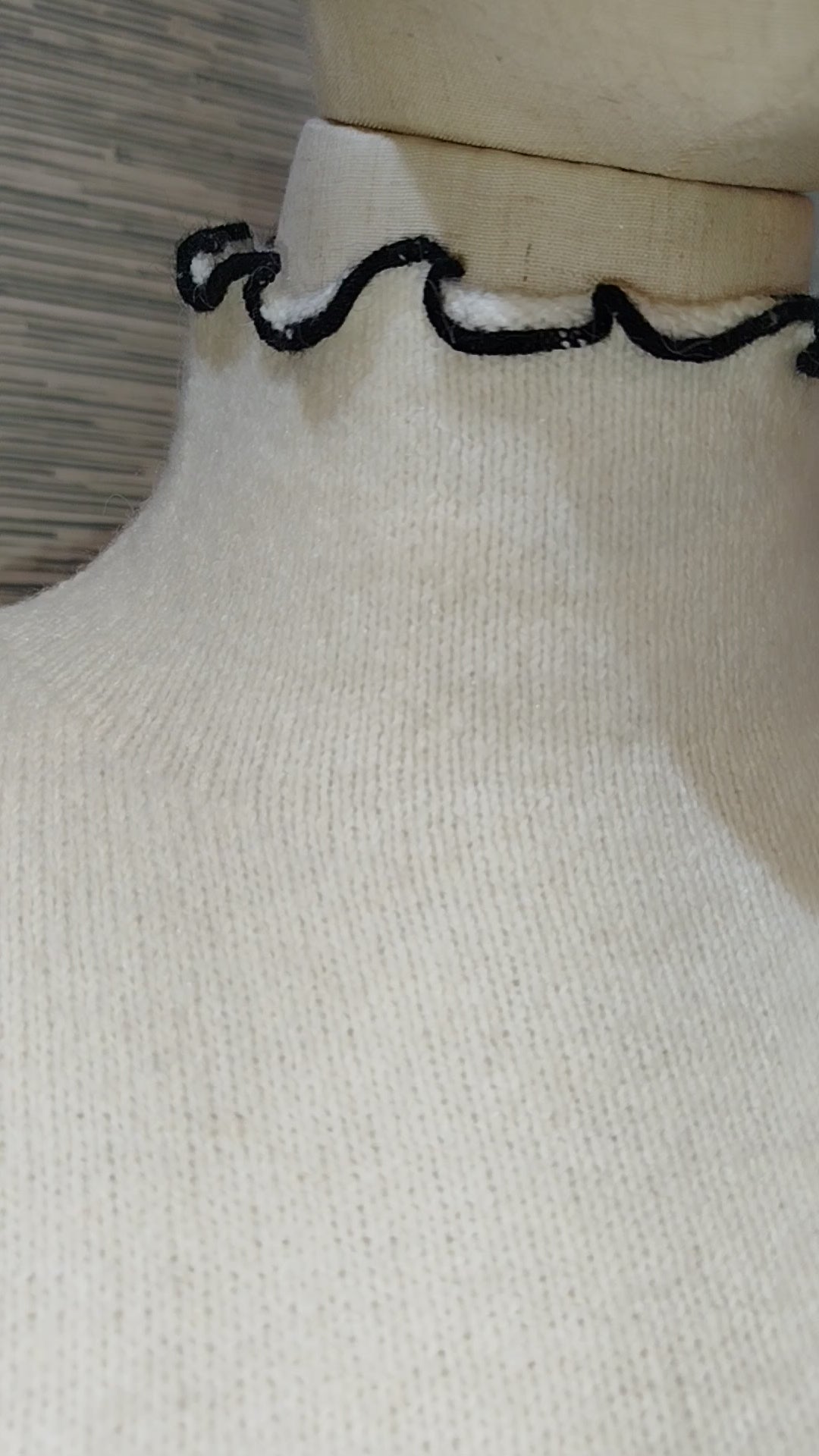 contrast stitches sweater