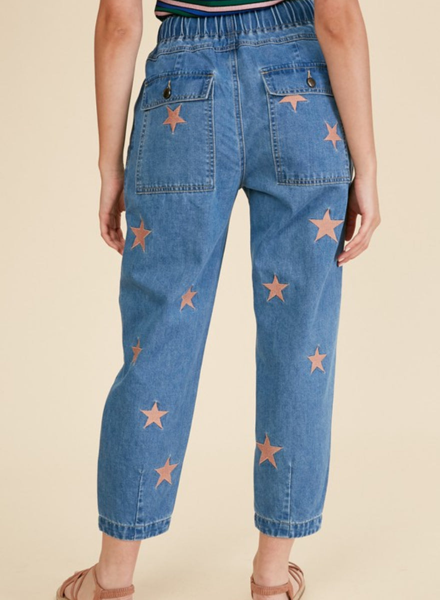 peach star joggers
