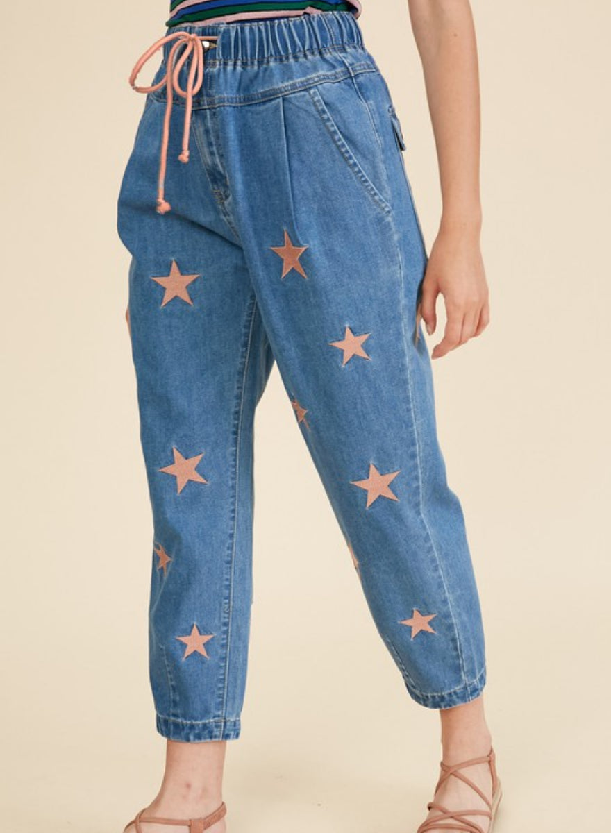 peach star joggers