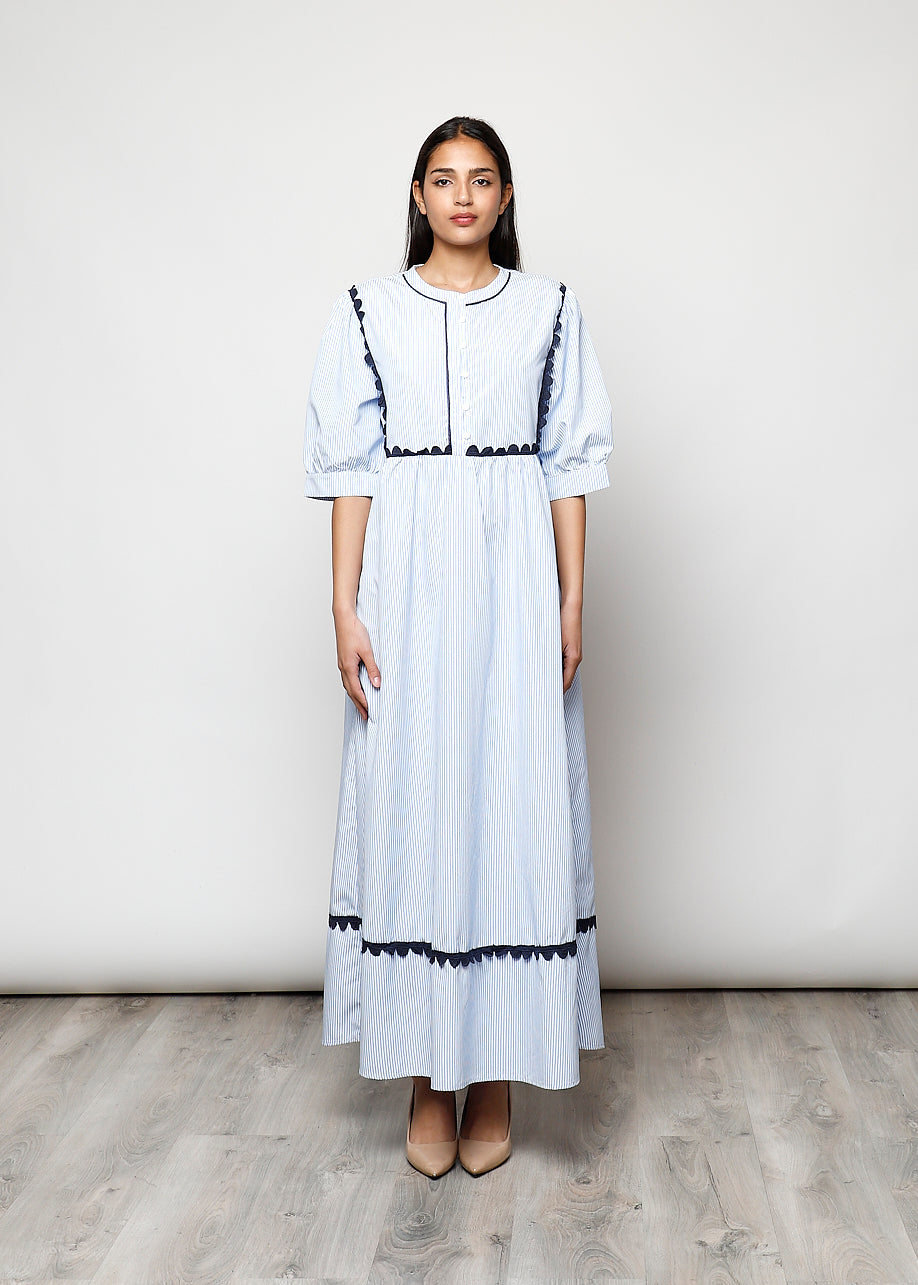 maxi baby blue dress
