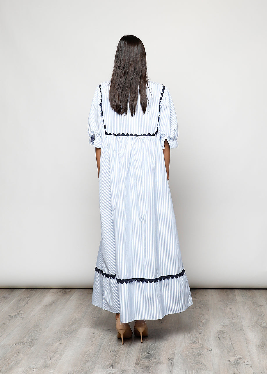 maxi baby blue dress